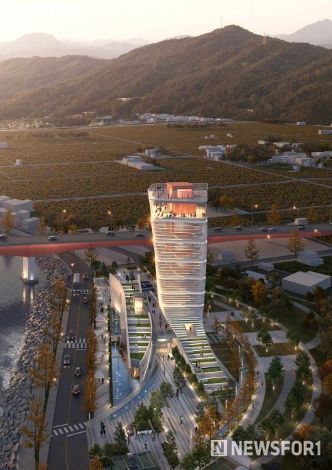 사천 선상지 조감도